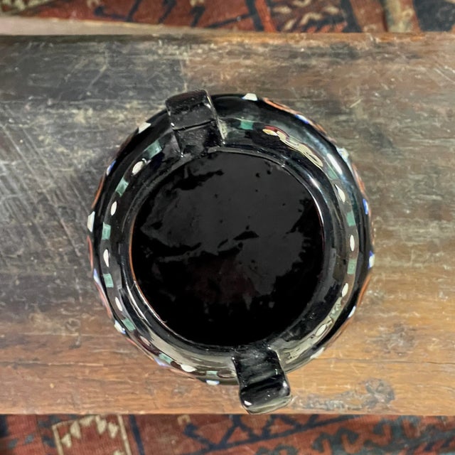 Ceramic Antique Austrian Art Nouveau Jugendstil “Osiris” Hand Painted Ceramic Vase, Stamped For Sale - Image 7 of 9