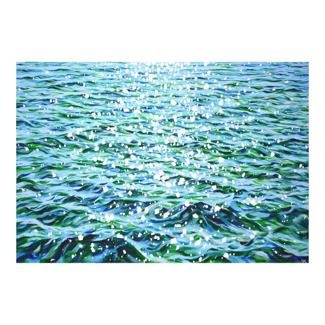 Glare on the Water 10. Original Modern Hand Painting For Sale