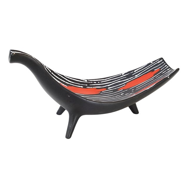 Zoomorphic Ceramic Fruit Bowl by Gabriel Fourmaintraux Desvres, 1950 For Sale