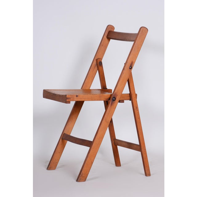 Wood Mid-Century Chair in Beech, Czech, 1950s For Sale - Image 7 of 7