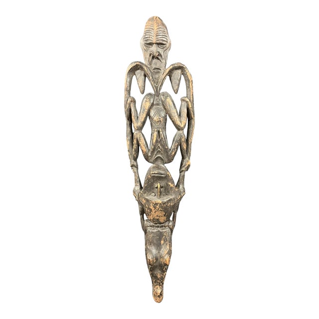 Mid 20th Century Papua New Guinea Middle Sepik Region Ceremonial Suspension Food Hook For Sale