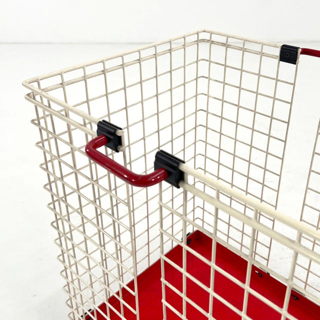 1980s Wire Laundry Bin and Hooks in Metal, 1980s For Sale - Image 5 of 9