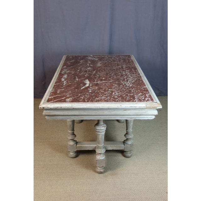 19th Century 19th Century Console Table with Marble TOp, 1890s For Sale - Image 5 of 13