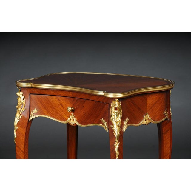 Wood 20th Century French Louis XV Style Side Table For Sale - Image 7 of 18