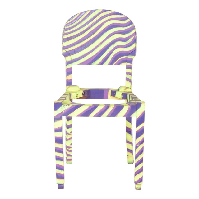 Portuguese Chair Zebra by Francisco Camilo, 1950s For Sale