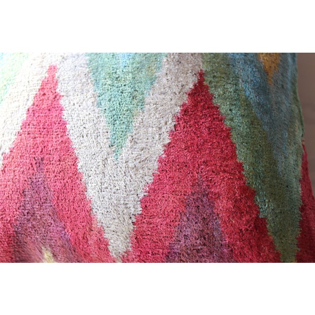 2020s Contemporary Bohemian Multi Color Hand Knotted Pillow For Sale - Image 5 of 9