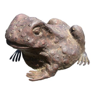 Bronze Frog Sculpture For Sale