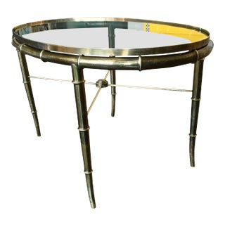 Mastercraft Faux Bamboo Petite Coffee Table For Sale