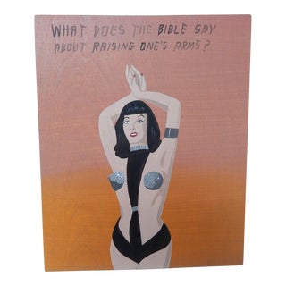 Javier Mayoral Folk Art Original Acrylic Painting For Sale