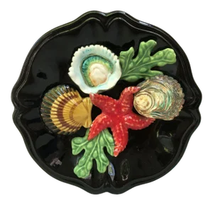 C.1950 Majolica Fish Sealife Platter Vallauris