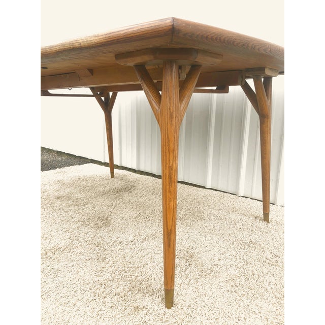 Mid Century Modern Solid Wood Dining Table | Chairish