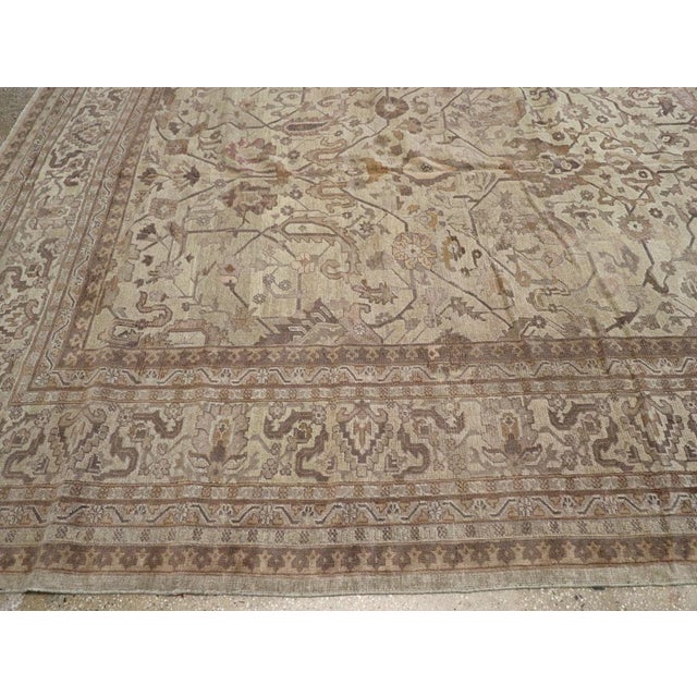 Early 20th Century Galerie Shabab Collection Early 20th Century Turkish Oushak Oversize Carpet For Sale - Image 5 of 8