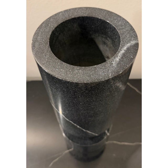 “Luc” Vase / Candleholder by Citizen Artist for Global Views – Black Marble For Sale In Dallas - Image 6 of 8