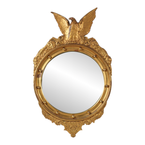 Mid 20th Century George III-Style Giltwood Mirror Nautical American Eagle