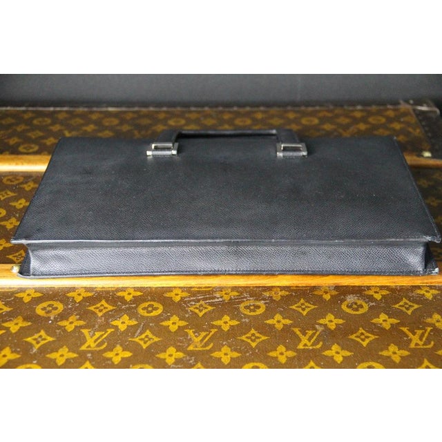 Gray Document Holder in Black Epsom and Palladium Leather from Hermès, 2000s For Sale - Image 8 of 16