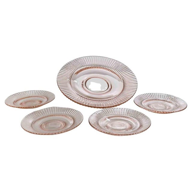 Glass Art Glass Plates, 1970s, Set of 5 For Sale - Image 7 of 7