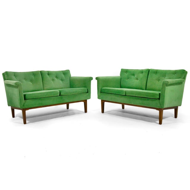 These lovely, lightly scaled sofas or loveseats designed by Edward Wormley for Dunbar, are not only an uncommon form,...