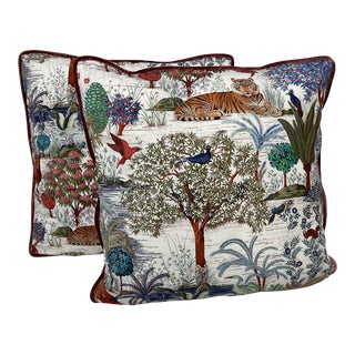 Pierre Frey Le Jardin Du Palais Pillows - Pair For Sale