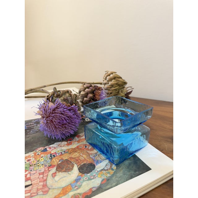 Aqua Blue Pala Glass Vase by Helena Tynell for Riihimäen Lasi, Finland, 1964 For Sale - Image 14 of 18