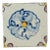 Portuguese Tin Glazed Pottery Floral Square Azulejo Tile For Sale