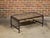 Wood Contemporary Coffee Table Made with Antique Door Fragment on Custom Iron Base For Sale - Image 7 of 12