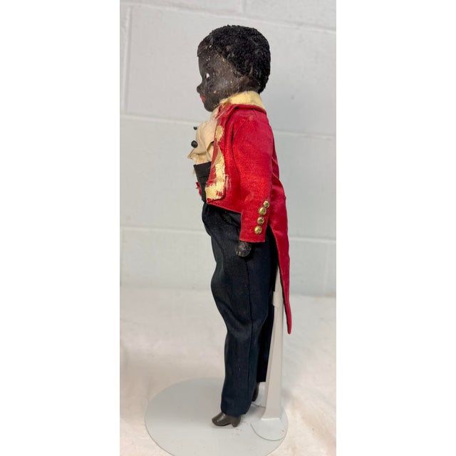 Wood Rare Antique Early 1800s Handmade African American Boy Doll Sculpture Figure For Sale - Image 7 of 15