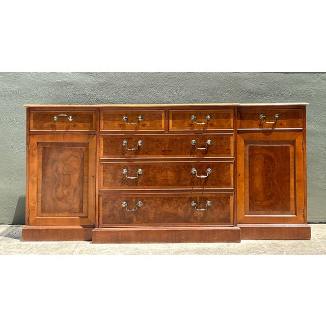 Early 20th Century Vintage Flame Mahogany Sideboard Cabinet For Sale - Image 5 of 14