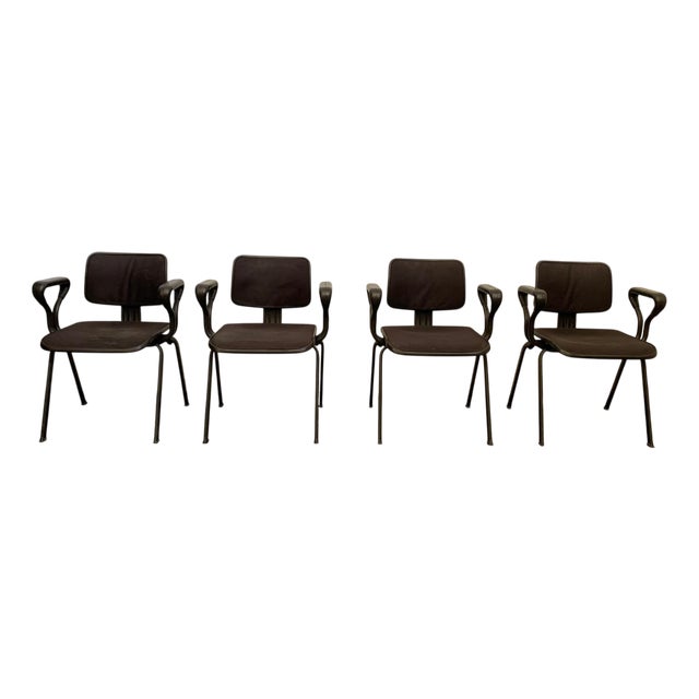 Synthesis Series Edys Chairs by Ettore Sottsass for Olivetti, 1970s, Set of 4 For Sale