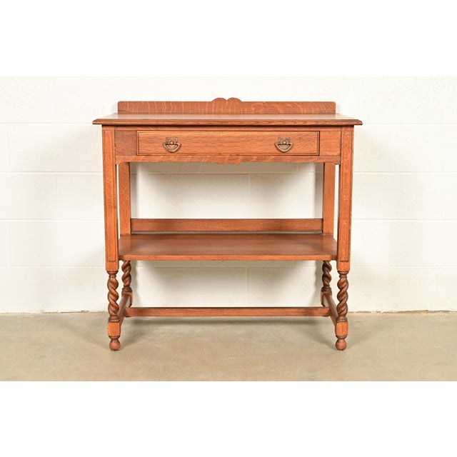 An exceptional antique Mission or Arts & Crafts period sideboard buffet or server By Stickley Brothers USA, Circa 1910...