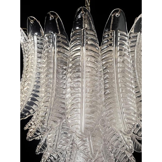 Large Italian Murano Felci Glass Chandelier with 75 Clear Glasses, 1990s For Sale - Image 3 of 18