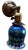Blue 1970s Signed Orient and Flume Pulled Feather Pattern Art Glass Shades on Old Brass Sconces, Original Patina - Set of 4 For Sale - Image 8 of 8