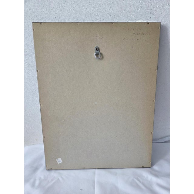 Vintage Mughal Empire Indian Middle East Silk Painting For Sale - Image 4 of 7