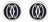 Double C De ​Cartier Cufflinks Sterling Silver Black Lacquer Estate Jewelry, Pair For Sale