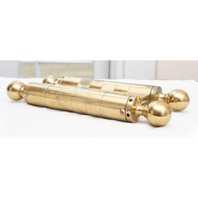 Enormous Solid Brass Church Door Hinges Paperweight For Sale In New York - Image 6 of 10