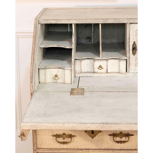 19th-century Scandinavian bureau with exquisite carved detailing For Sale - Image 10 of 16