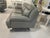 Minimalism Mid 20th Century Sofia Vergara Modern Gray Leather Sofa 89" For Sale - Image 3 of 5