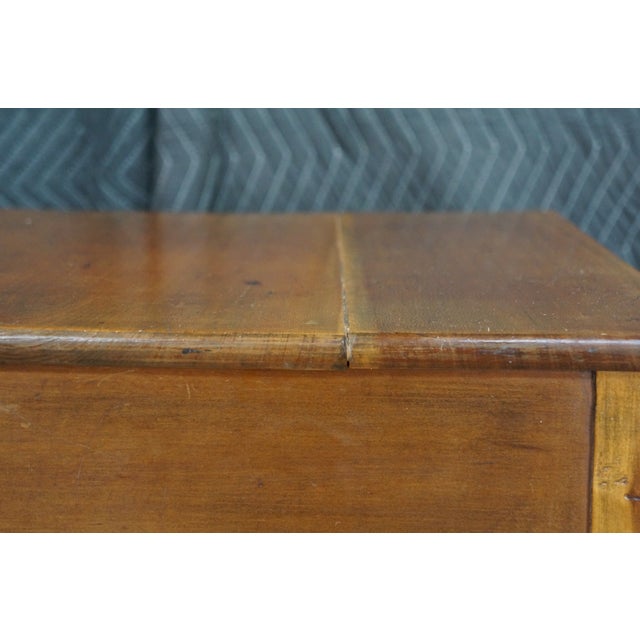 Antique 19th C. Early American Primitive Cherry Side Accent Table Nightstand 29" For Sale - Image 12 of 18