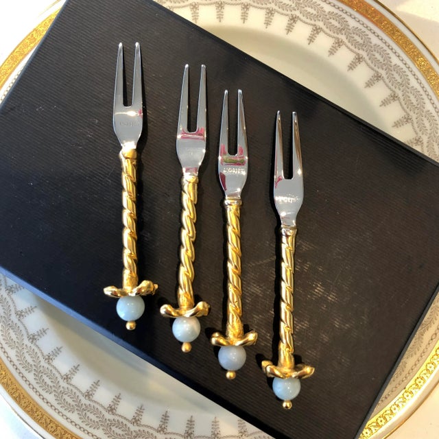 Set of Four Cocktail Forks For Sale - Image 11 of 13