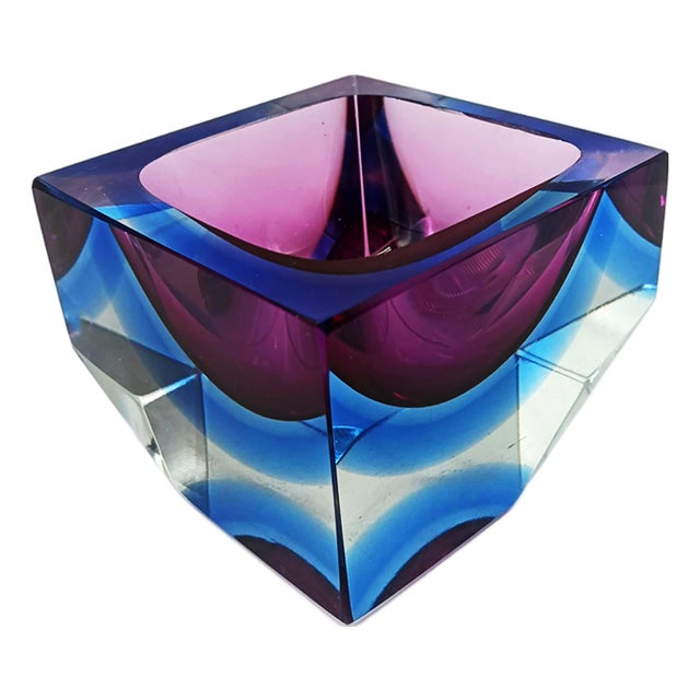 Vintage Square Ashtray by Flavio Poli for Seguso, 1960s For Sale