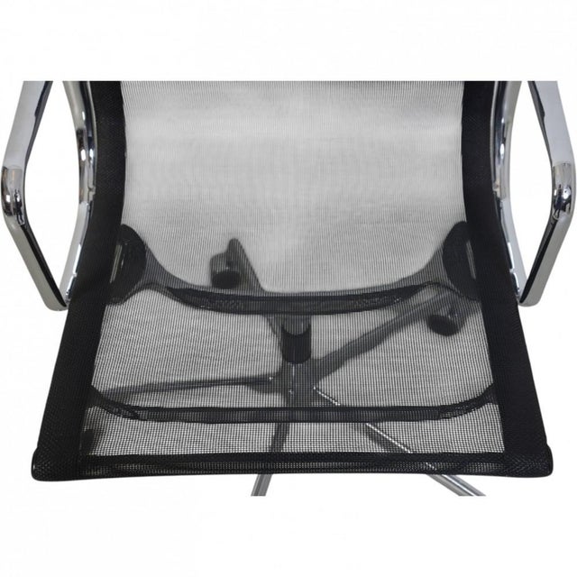 Vintage EA-117 Office Chair in Black Mesh by Charles Eames, 2000s For Sale - Image 3 of 16