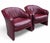 Leathercraft Pair of Vintage Oxblood Leathercraft Postmodern Lounge/Club Chairs For Sale - Image 4 of 14