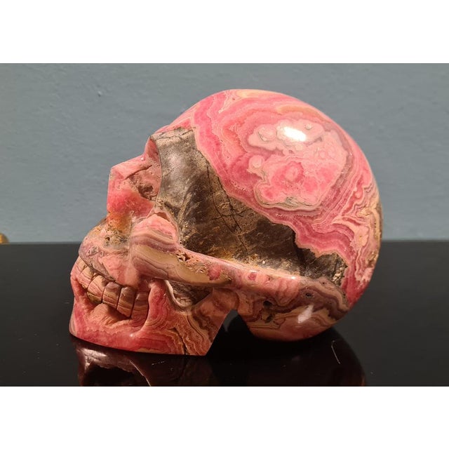 Skull in Rhodochrosite Mineral For Sale - Image 17 of 18