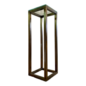 Minimalist Midcentury Modern Brass Pedestal / Plant Stand