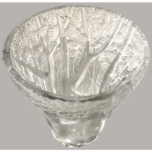 Art Deco Josef Inwald Barolac Dans La Forêt 1930s Art Deco Forest Glass Vase 10" For Sale - Image 3 of 10