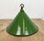 British Industrial Green Enamel Factory Pendant Lamp, 1950s For Sale - Image 10 of 15