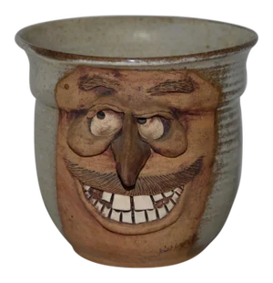 Hand Made Ceramic Caricature Flower Pot by Rogers