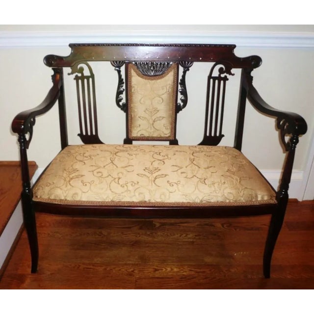 Wood Entryway Hall Bench French Antique For Sale - Image 7 of 7