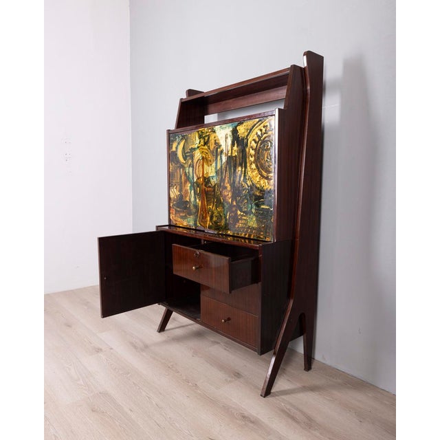 Mid-Century Modern Vintage Wooden Highboard by Umberto Mascagni, 1950s For Sale - Image 3 of 18