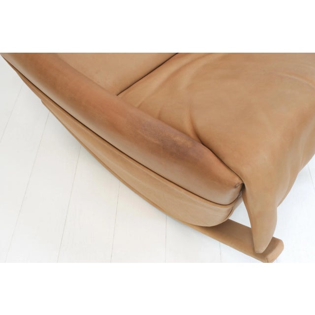 Natural Leather Rocking Chair from de Sede, Switzerland, 1970s For Sale - Image 9 of 13