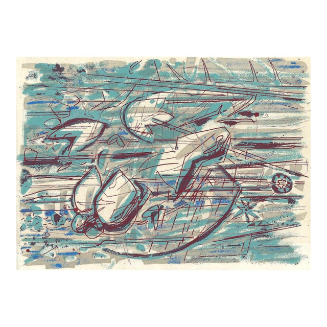 1950s Robert Angeloch Mid Century Modern Mixed Media For Sale